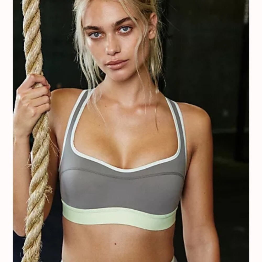 New Free People Step Up Smoky Quartz Bra Size XS